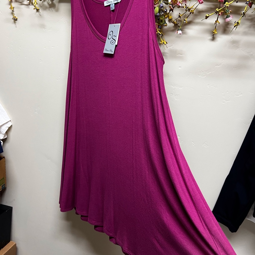 New with Tags Olivia Sky Sleeveless Relaxed Tunic Tank Top Dress - Picture 6 of 14